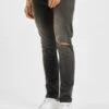 Herren Skinny Jeans Rip In Grau