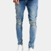Herren Slim Fit Jeans Distressed Denim Slim Fit In Blau 1 Herren Slim Fit Jeans Distressed Denim Slim Fit In Blau -DEF || Jack & Jones Verkäufe sik silk slim fit jeans blau 891691