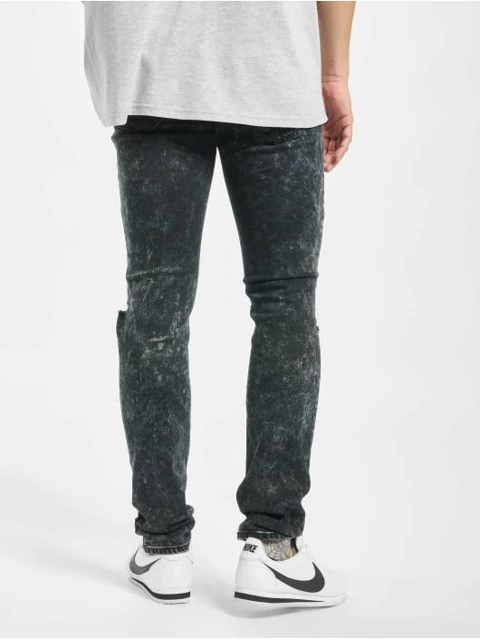 SIXTH JUNE Herren Slim Fit Jeans Destroyed Biker In Schwarz 4 SIXTH JUNE Herren Slim Fit Jeans Destroyed Biker In Schwarz – Bild 2