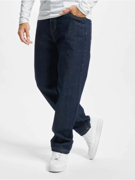 Southpole Herren Loose Fit Jeans 3D Embroidery In Indigo 3 Southpole Herren Loose Fit Jeans 3D Embroidery In Indigo