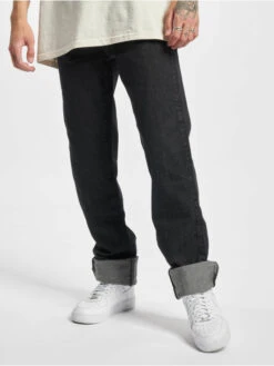 Southpole Herren Loose Fit Jeans Turn Up Denim In Schwarz