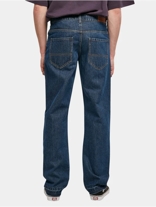 URBAN CLASSICS Herren Loose Fit Jeans Open Edge Loose Fit In Blau 4 URBAN CLASSICS Herren Loose Fit Jeans Open Edge Loose Fit In Blau – Bild 2