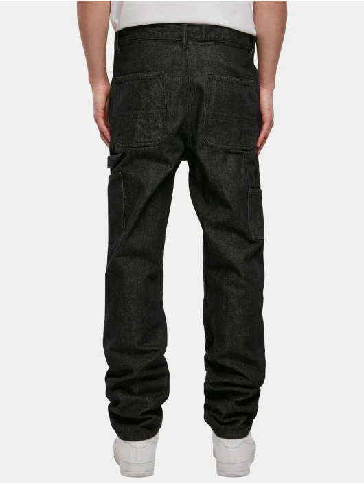 URBAN CLASSICS Herren Loose Fit Jeans Double Knee Loose Fit In Schwarz 4 URBAN CLASSICS Herren Loose Fit Jeans Double Knee Loose Fit In Schwarz – Bild 2