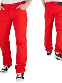 URBAN CLASSICS Herren Skinny Jeans 5 Pocket In Rot