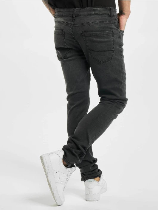 URBAN CLASSICS Herren Slim Fit Jeans Slim Fit Zip In Schwarz 4 URBAN CLASSICS Herren Slim Fit Jeans Slim Fit Zip In Schwarz – Bild 2