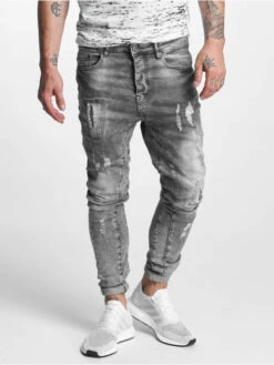 Herren Antifit Carter 5 Pocket Denim In Grau