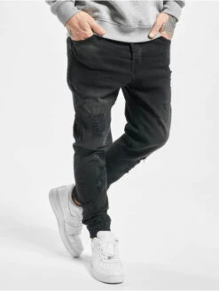 Herren Antifit Noah Cuffed Sunfaded Antifit In Schwarz